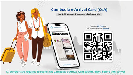 ​​​​​​​TRIỂN KHAI SỬ DỤNG E-ARRIVAL TẠI CAMBODIA