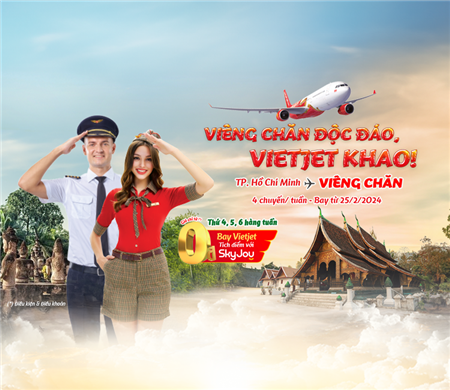Khám phá Viêng Chăn cùng Vietjet Air